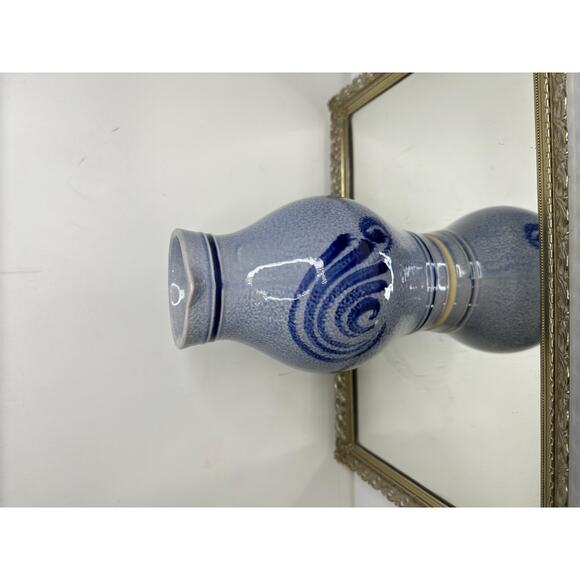 1970s Marzi & Remy Blue Salt Glaze German Pottery Pitcher Marked - Picture 4 of 10